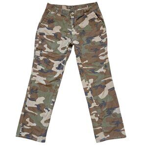 RED SNAP Camouflage Pants Mens 36 X 32 Straight Leg Utility Outdoor Wear Camo